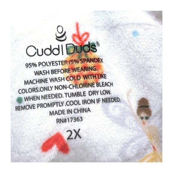 Cuddl Duds Womens Cream Nutcracker Velour V Neck Pajamas Sets Plus Sz 2X New - Picture 5 of 8